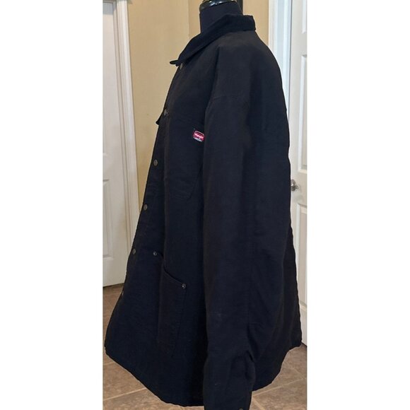 Wrangler Workwear Black Collared Button-Down Heavy Jacket Men's Size 2XL (50-52) - Picture 8 of 16